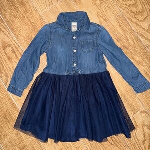 OshKosh vintage size 3T 3 years denim long sleeve girls dress